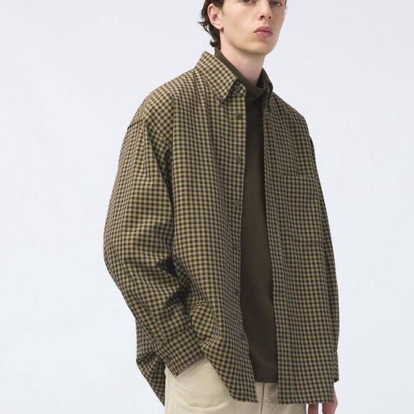 Twill Oversized Shirt | Checked (Uniqlo U; Fall/Winter 2024) - Picture 2 of 6